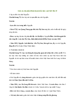 Lịch sử 8 Bài 19: Việt Nam nửa đầu thế kỉ XIX - Chân trời sáng tạo