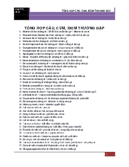 Tổng hợp câu, Cụm, idoms thường gặp (15 trang)