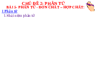 Giáo án điện tử Khoa học tự nhiên 7 bài 5 Chân trời sáng tạo : Phân tử - đơn chất - hợp chất
