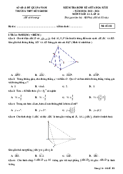 Đề giữa học kỳ 2 Toán 11 năm 2023 – 2024 trường THPT Hồ Nghinh – Quảng Nam