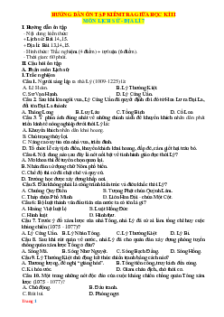 Hướng dẫn ôn tập giữa HK2 Lịch Sử & Địa Lí 7 năm 2022-2023
