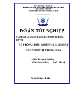 Đề tài:  Hệ thống điều khiển và giám sát  Các thiết bị trong nhà | Thực tập cơ bản | Trường Đại học Bách Khoa Hà Nội