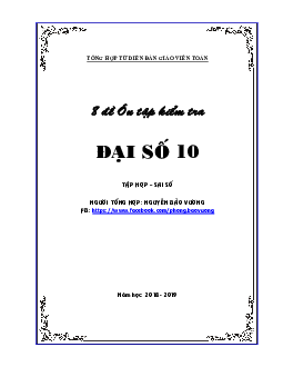 TOP8 đề trắc nghiệm ôn tập kiểm tra 1 tiết Đại số 10 chương 1 có đáp án