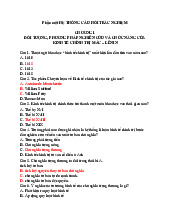 Đáp án Trắc Nghiệm Môn Kinh tế chính trị Mác - Lênin | Đại học Sư Phạm Hà Nội