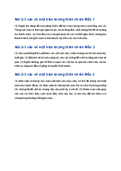 Nói về một hiện tượng thiên nhiên, trong đó có từ ngữ chỉ hình dáng, màu sắc hoặc âm thanh | Tập làm văn 4