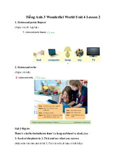 Giải BT Tiếng Anh 3 Wonderful World Unit 4 My house Lesson 2