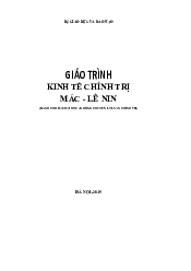 Giáo trình học phần - Kinh tế chính trị Mác-Lênin | Học viện Chính sách và Phát triển