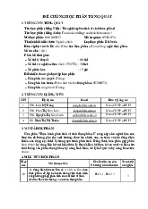 Đề cương môn vi sinh thực phẩm- Trường Đại học bách khoa - Đại học đà nẵng.