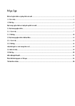 Bài tập Xác suất thống kê