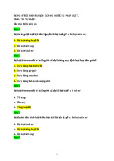 Đáp án Trắc Nghiệm  môn Lí luận nhà nước và pháp luật | Trường đại học Mở Hà Nội