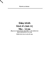 Giáo trình Kinh tế chính trị Mác - Lênin | Học viện Hành chính Quốc gia