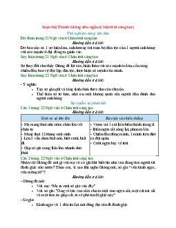 Soạn Văn 6 siêu ngắn - Chân trời sáng tạo bài Thánh Gióng