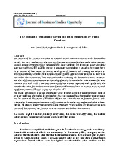 The Impact of Financing Decision on the Shareholder Value Creation