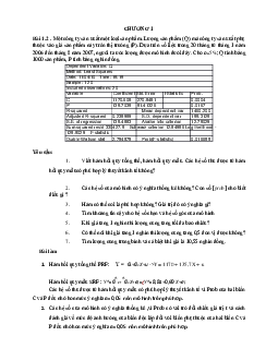 Bài tập môn Kinh tế lượng nội dung chương 1 có lời giải