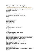 Bài tập tìm X Toán dành cho lớp 2