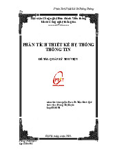 Đề tài: Quản lí thư viện - Phân tích thiết kế hệ thống thông tin | Học viện Công Nghệ Bưu Chính Viễn Thông