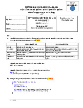 Đề thi cuối kỳ học phần Cấu trúc dữ liệu và Giải thuật năm 2024 - 2025 | Đại học Bách Khoa Hà Nội