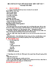 Đề Cương Ôn Tập Giữa HK 2 Ngữ Văn 7 Năm Học 2024-2025