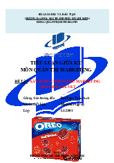Chiến lược marketing Oreo Red Vetvet - Nghiên cứu marketing | Đại học Mở Thành phố Hồ Chí Minh