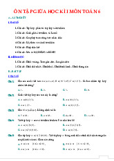 Đề cương ôn tập giữa học kỳ 1 môn Toán lớp 6 năm học 2024 - 2025