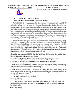 Đề thi thử THPT Quốc gia môn Ngữ văn năm 2022 Trường THPT Chuyển Lê Quý Đôn