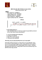 Bài thi giữa kì môn Pháp Luật Đại Cương | Đại Học Hà Nội