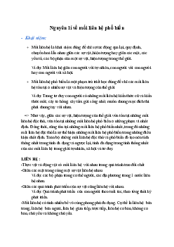 Bài giảng về Nguyên lý và mối liên hệ phổ biến | Đại học Sư phạm Hà Nội