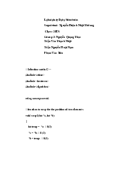 Laboratory Data Structures lab 1 - Cấu trúc dữ liệu | Đại học Bách Khoa, Đại học Đà Nẵng