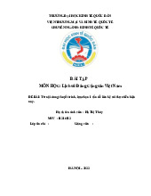 Từ nội dung thuyết trình, lựa chọn 1 vấn đề liên hệ với thực tiễn hiện nay | Bài tập môn Lịch sử đảng cộng sản Việt Nam