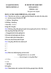 Đề thi thử tốt nghiệp THPT 2025 môn Lịch sử trường THPT Kẻ Sặt, Hải Dương