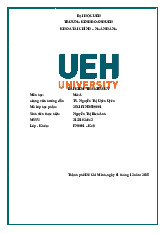 Bài kiểm tra giữa kỳ môn Sáp nhập, mua lại và tái cấu trúc doanh nghiệp  | Trường Đại học Kinh tế Thành phố Hồ Chí Minh