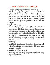 Điều Kiện Sản Xuất Tinh Gọn: Tối Ưu Hóa Giá Trị Khách Hàng | Môn Quản lý chuỗi cung ứng - Đại học Cần Thơ