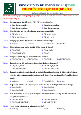 đề thi thử tốt nghiep môn hoá 2026