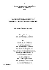 Sách hướng dẫn học tập môn Luật thương mại quốc tế | Trường Đại học Luật Hà Nội