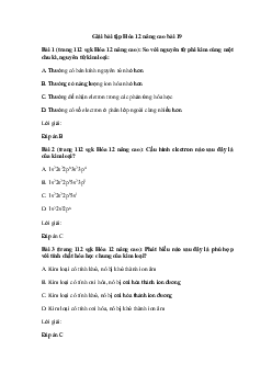 Hóa học 12 - Kim loại và hợp kim