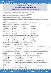 Đề thi học kì 2 – Đề số 1 môn Tiếng anh 8 Chương trình mới