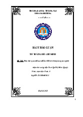 Phân tích quan điểm của Hồ Chí Minh về xây dựng con người | Bài thảo luận tư tưởng Hồ Chí Minh