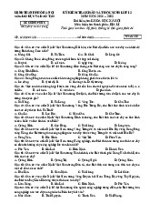 Đề khảo sát thi tốt nghiệp 2025 Địa lí Sở GD Hà Nội có đáp án
