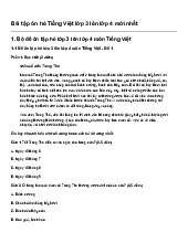 Bài tập ôn hè Tiếng Việt lớp 3 lên lớp 4 mới nhất