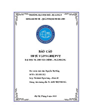 Báo cáo Thực Tập Nghiệp Vụ - Tài chính Ngân hàng Khóa 65 | Môn Báo cáo thực tập - Đại học Mỏ – Địa chất