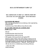 Báo cáo thí nghiệm Vi sinh vật môn Vi sinh  | Trường đại học kinh doanh và công nghệ Hà Nội