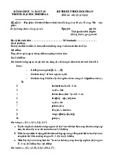 Đề thi học phần Cấu trúc dữ liệu và thuật toán có đáp án | Trường Đại học Phenikaa