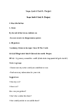 Giải Tiếng Anh 6 Unit 9: Project | Global Success