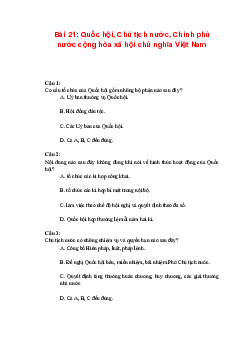 Trắc nghiệm Kinh tế và Pháp luật 10 Bài 21 | Kết nối tri thức