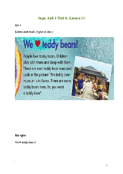 Tiếng Anh lớp 3 Unit 6: Lesson 11 trang 108 Explore Our World