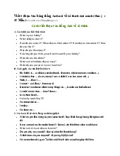 Viết 1 đoạn văn bằng tiếng Anh nói về sở thích của mình - Tiếng anh 7