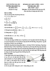 Đề khảo sát Toán 9 lần 2 năm 2025 – 2026 trường THCS Đống Đa – Hà Nội