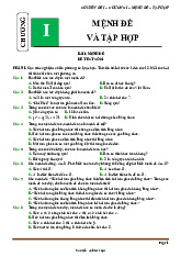 Đề kiểm tra theo bài học chủ đề mệnh đề và tập hợp