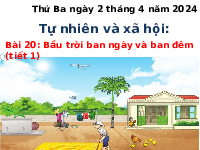 Giáo án điện tử Tự nhiên và xã hội 1 bài 29 Chân trời sáng tạo : Ban ngày và ban đêm