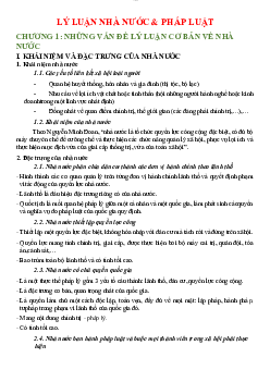 Đề cương ôn tập lý luận nhà nước và pháp luật